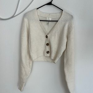 H&M Cropped Cardigan - Cream